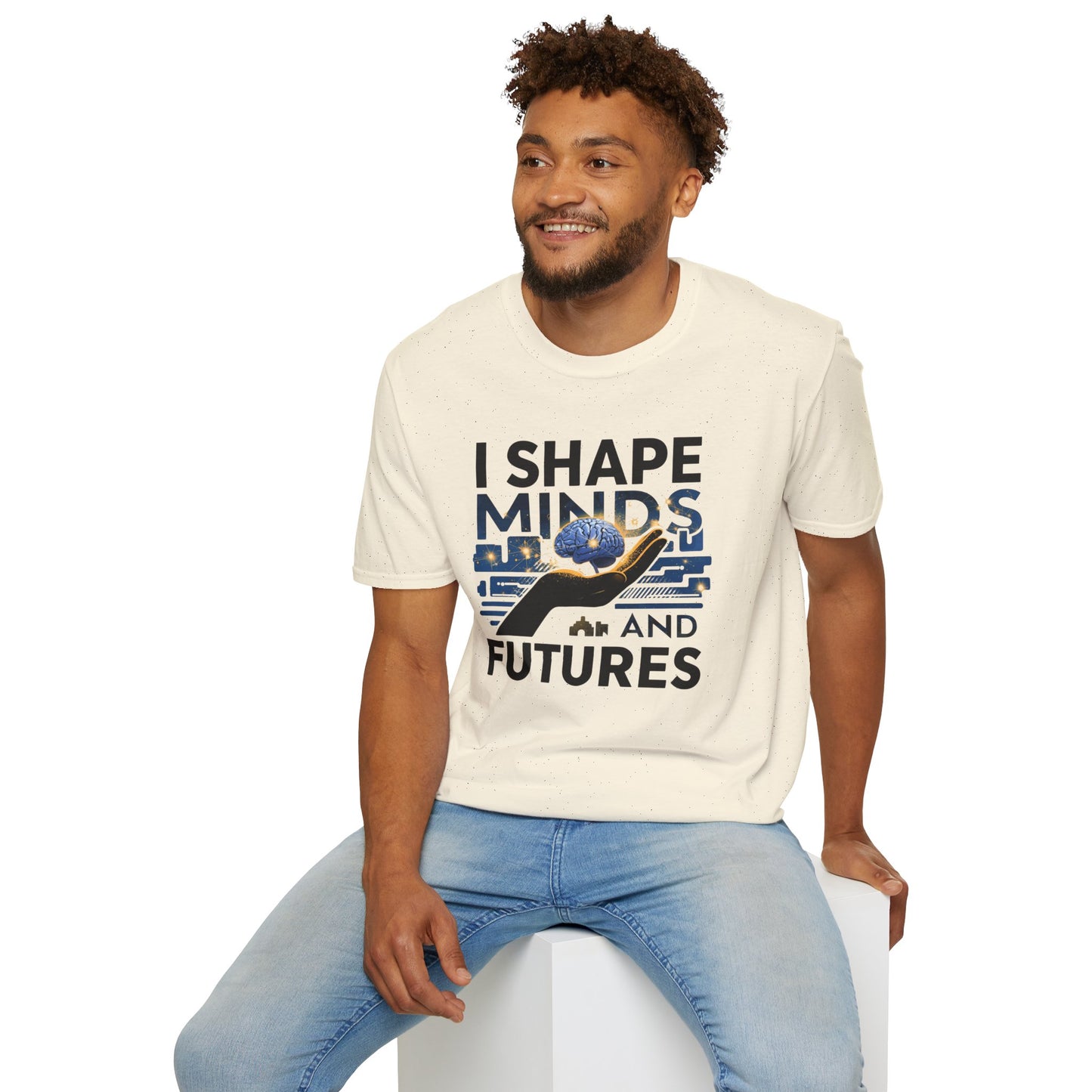 Prominent Educator Men - I Shape Minds and Futures Men - Teacher Tribute Tee
