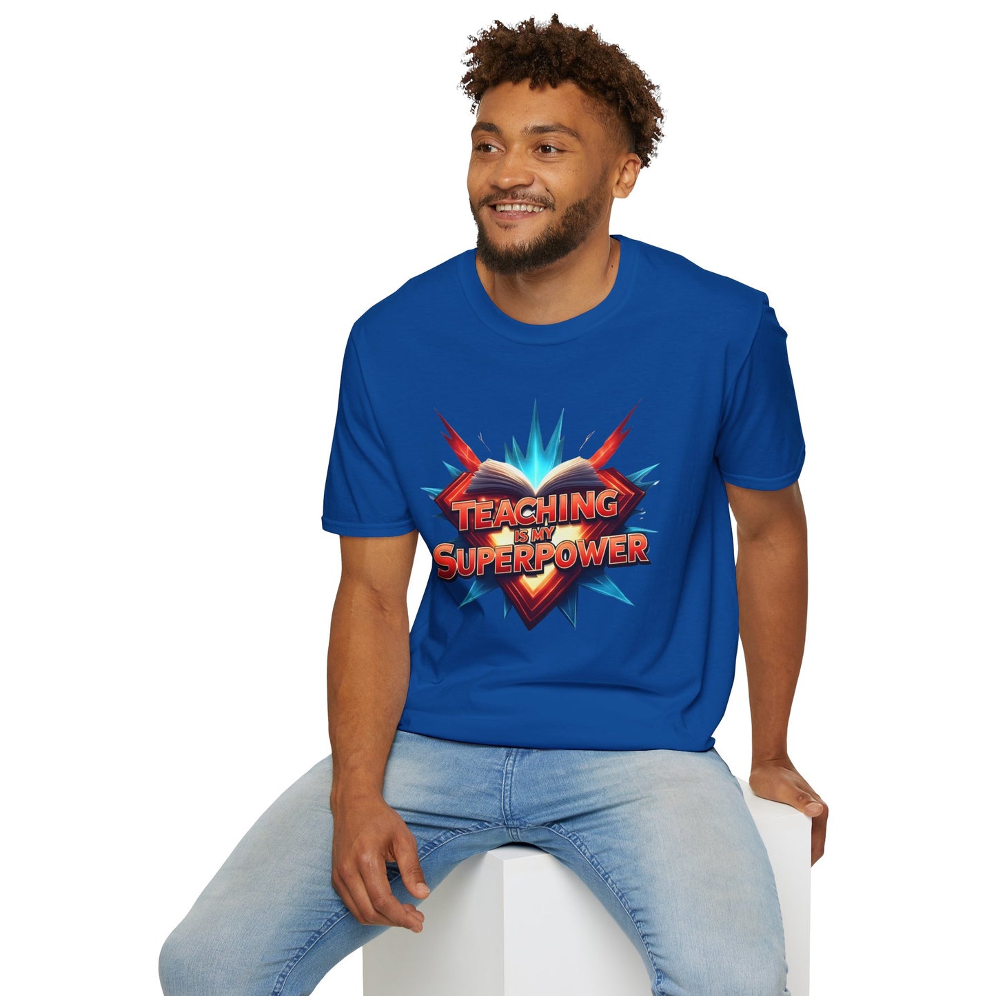 Teaching is my Superpower - Prominent Educator Men - Teacher Tribute Tee