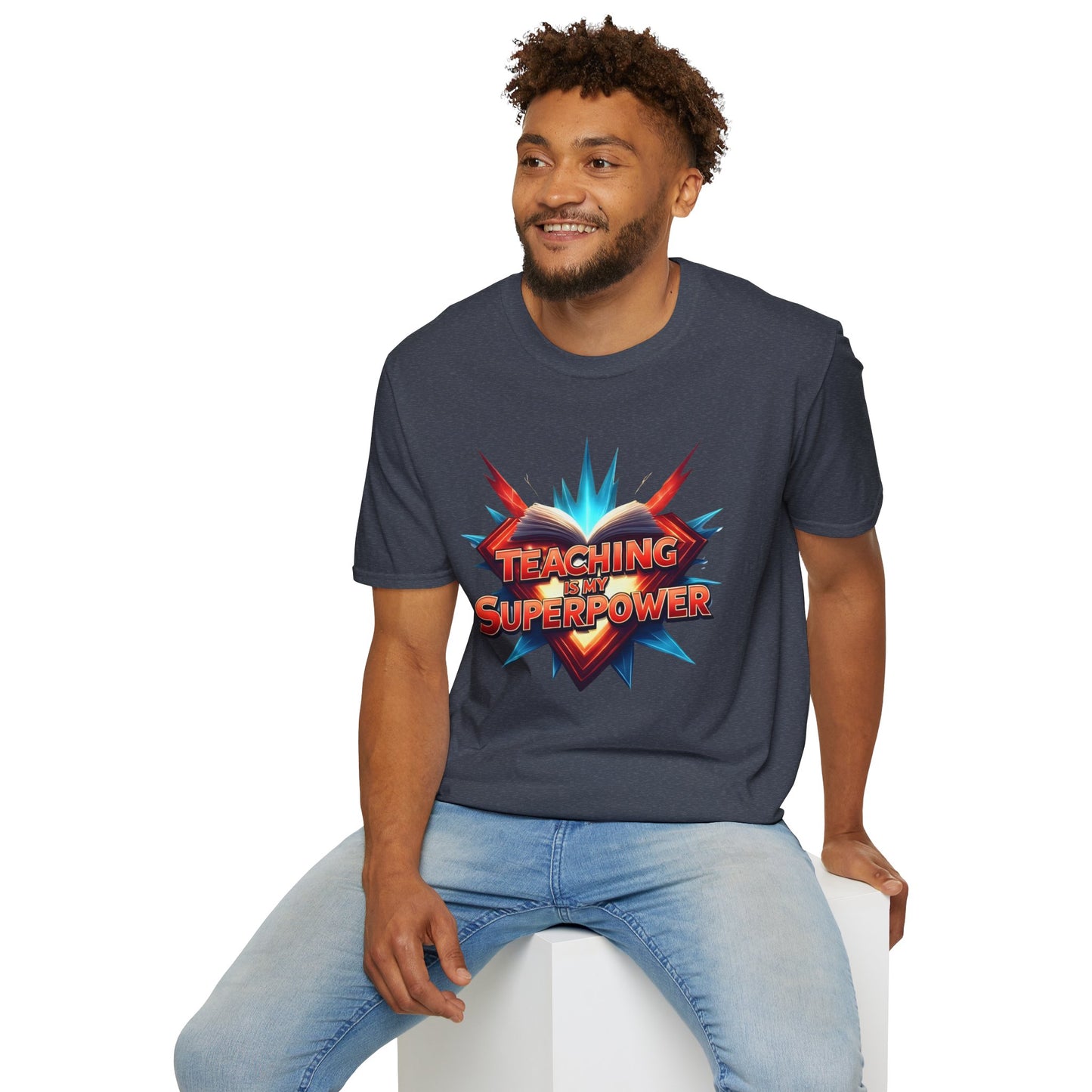 Teaching is my Superpower - Prominent Educator Men - Teacher Tribute Tee