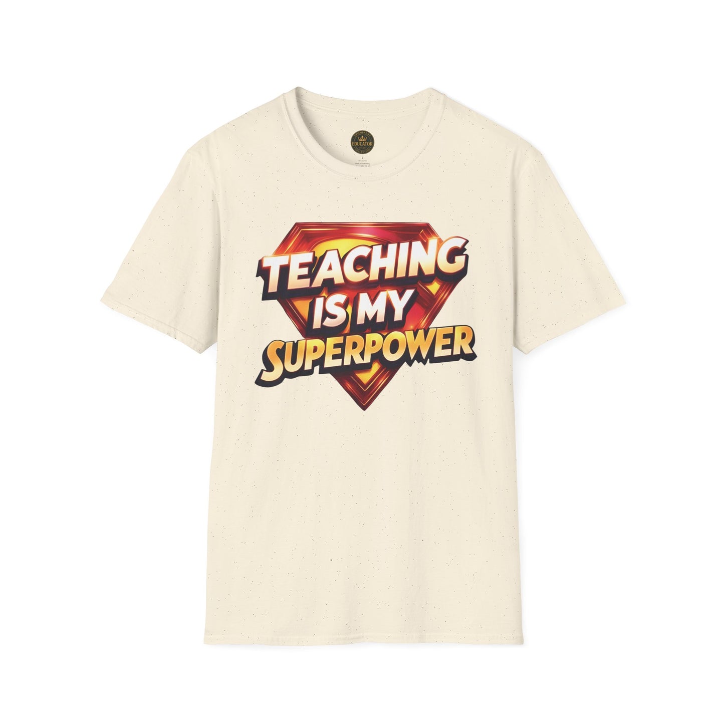 Prominent Educator Men Teaching is my Superpower - Teacher Tribute Tee