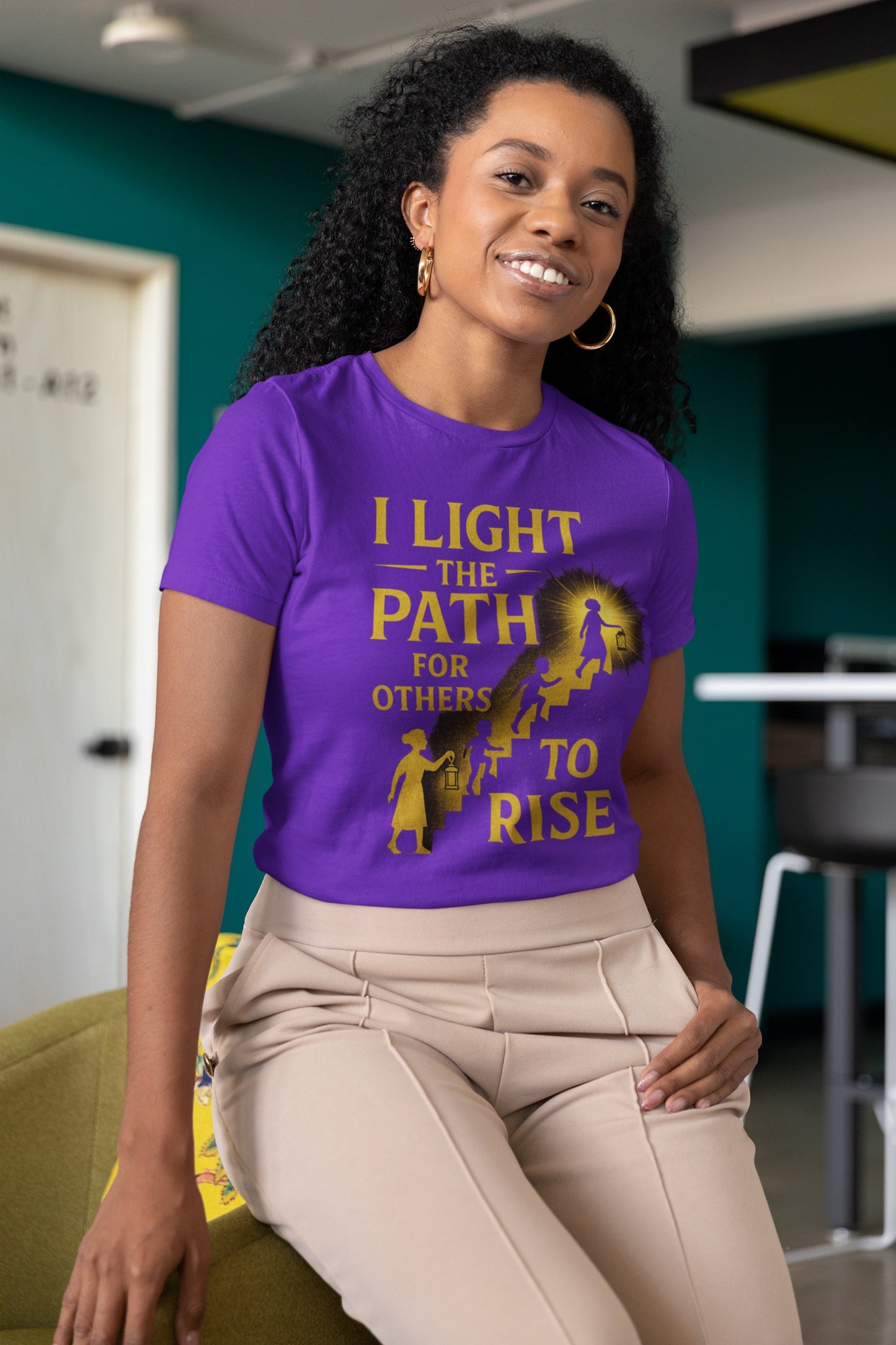 Prominent Educator Women - I Light the Path for Others to Rise Women - Teacher Tribute Tee