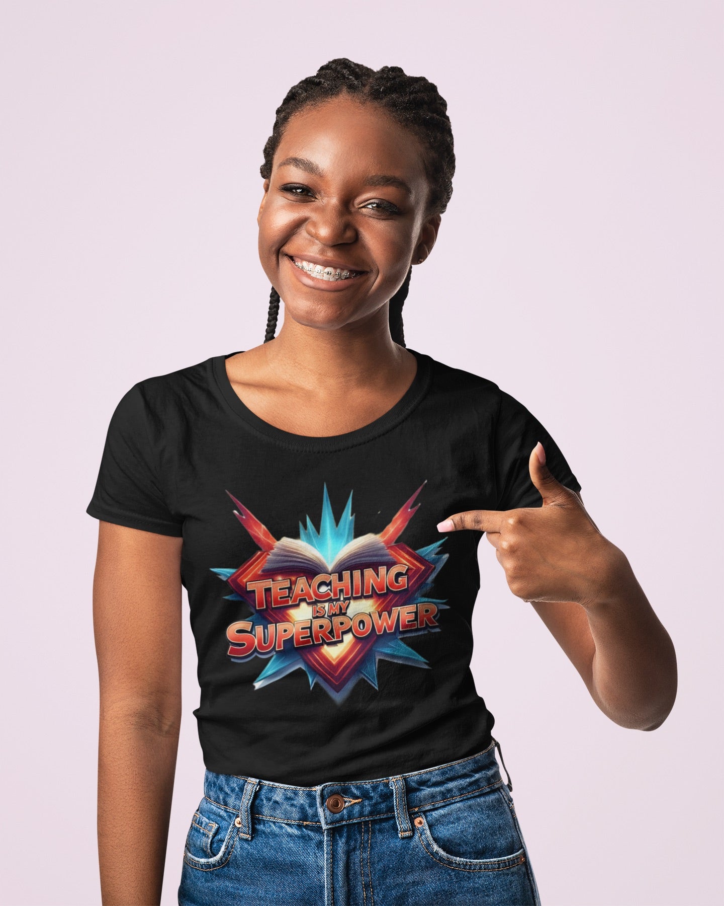 Prominent Educator Women - Teaching is my Superpower Women - Teacher Tribute Tee