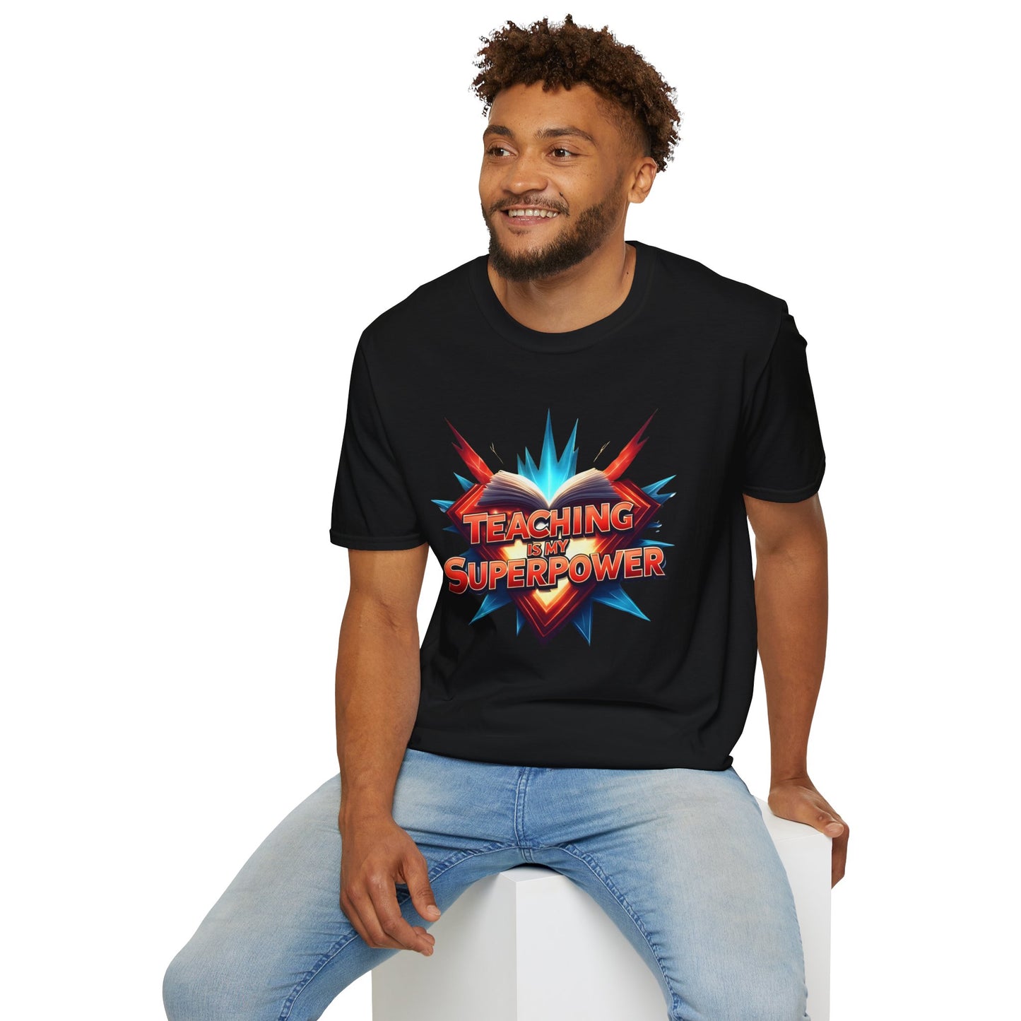 Teaching is my Superpower - Prominent Educator Men - Teacher Tribute Tee
