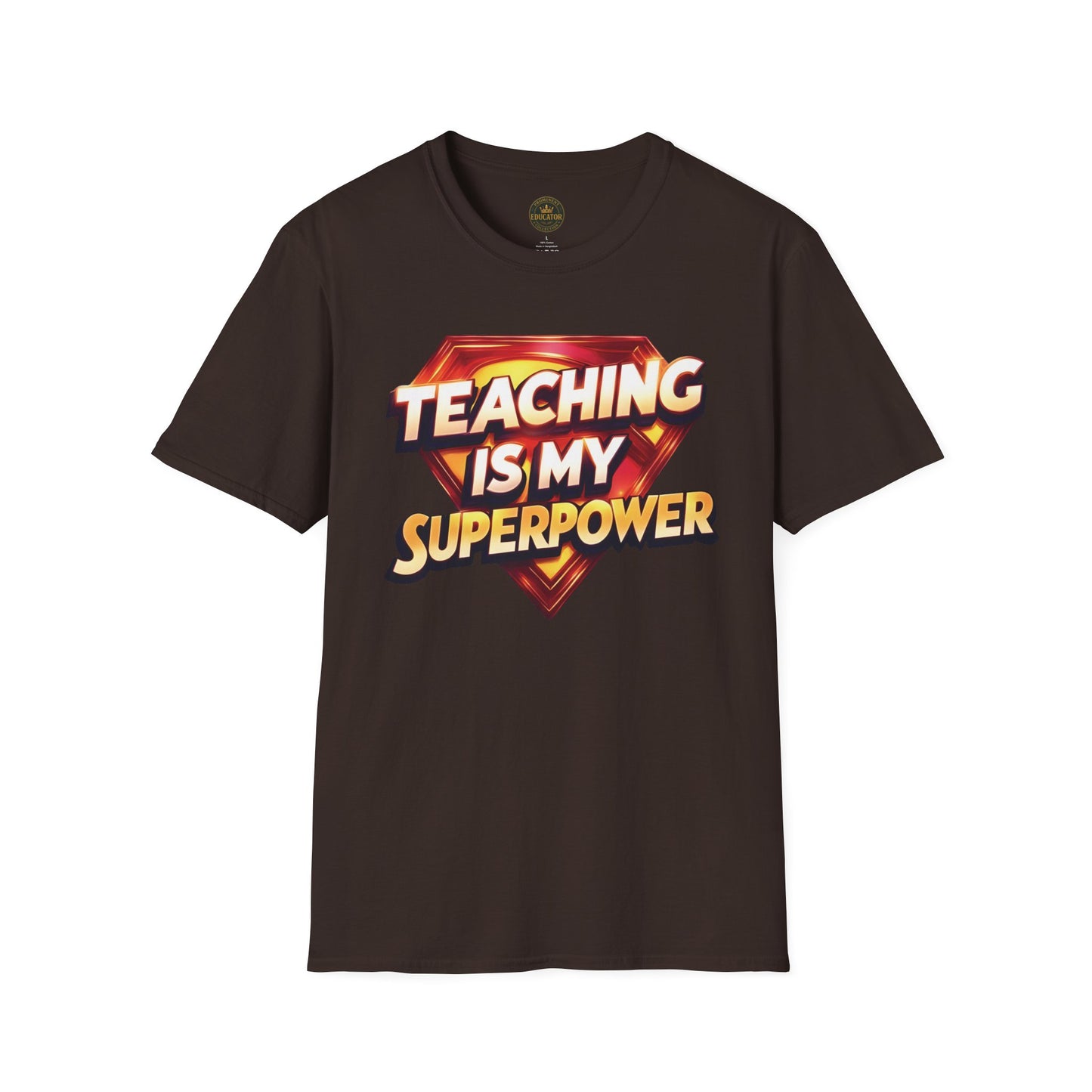 Prominent Educator Men Teaching is my Superpower - Teacher Tribute Tee