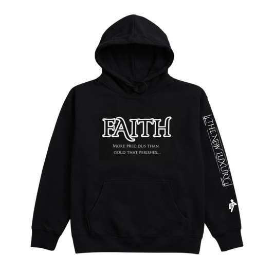Black FAITH Hoodie “More Precious Than Gold That Perishes…“ Prominent 3 G