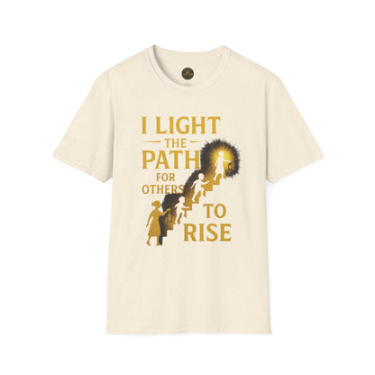 Prominent Educator Men - I Light the Path for Others to Rise Men - Teacher Tribute Tee