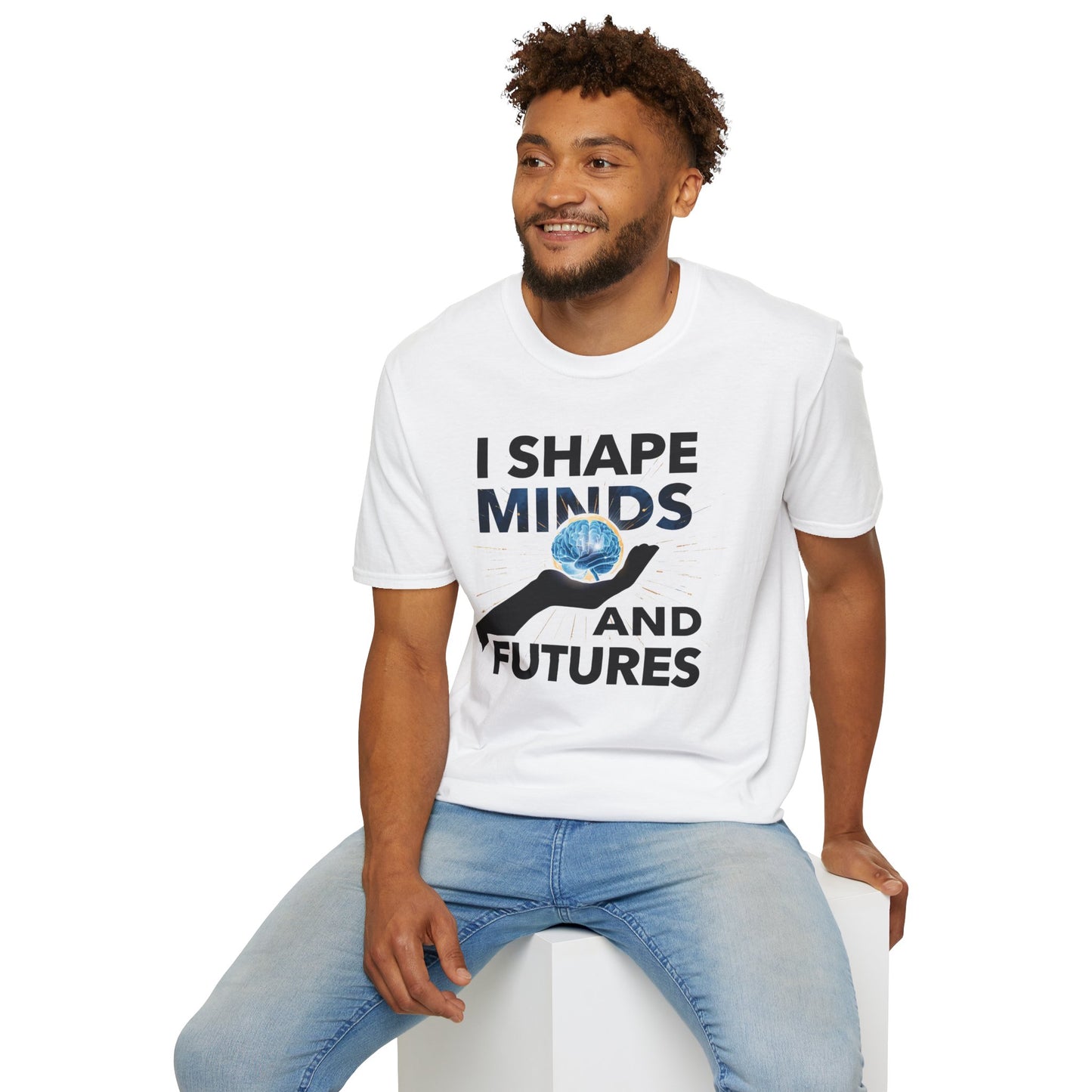 Prominent Educator Men - I Shape Minds and Futures Men - Teacher Tribute Tee