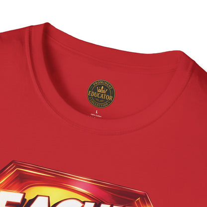 Prominent Educator Men Teaching is my Superpower - Teacher Tribute Tee
