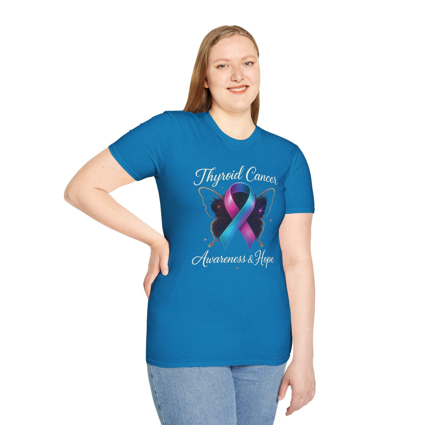 Thyroid Cancer Awareness T-Shirt, Support Shirt, Unisex Graphic Tee, Hope and Awareness Gift, Cancer Support Apparel