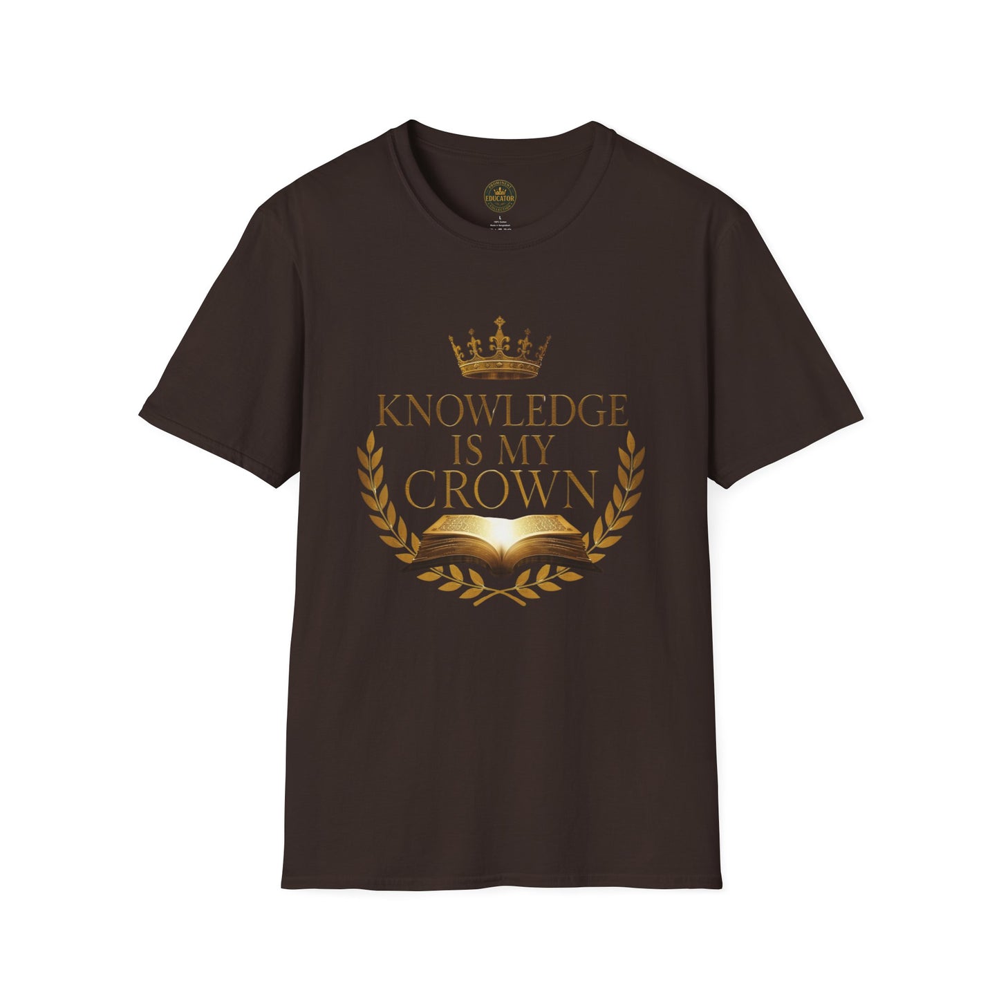 Prominent Educator Men - Knowledge is my Crown - Teacher Tribute Tee