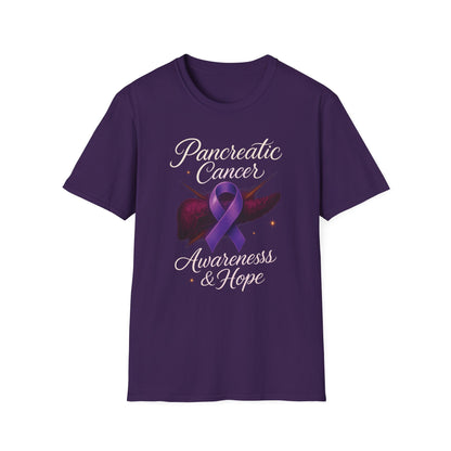 Pancreatic Cancer Awareness T-Shirt, Support Shirt, Unisex Graphic Tee, Hope and Awareness Gift, Cancer Support Apparel