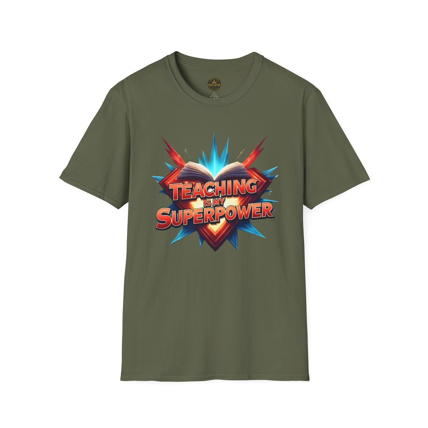 Teaching is my Superpower - Prominent Educator Men - Teacher Tribute Tee