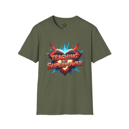 Teaching is my Superpower - Prominent Educator Men - Teacher Tribute Tee