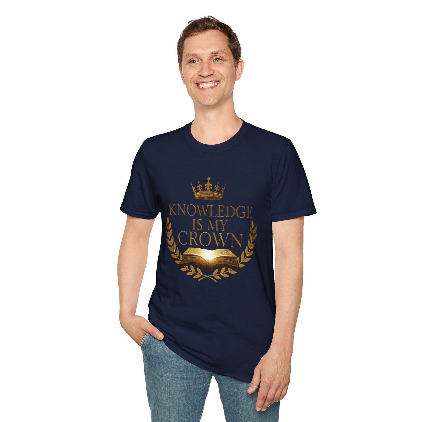 Prominent Educator Men - Knowledge is my Crown - Teacher Tribute Tee