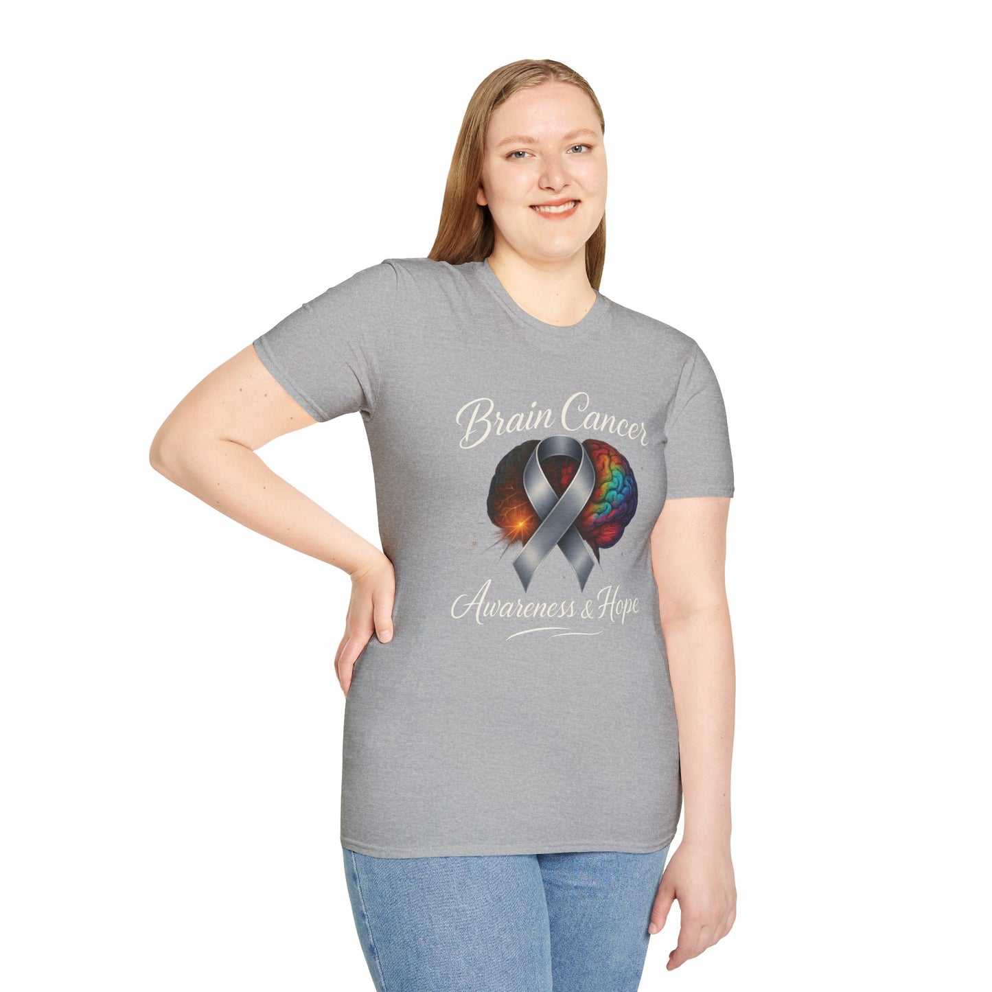 Brain Cancer Awareness T-Shirt, Support Shirt, Unisex Graphic Tee, Hope and Awareness Gift, Cancer Support Apparel