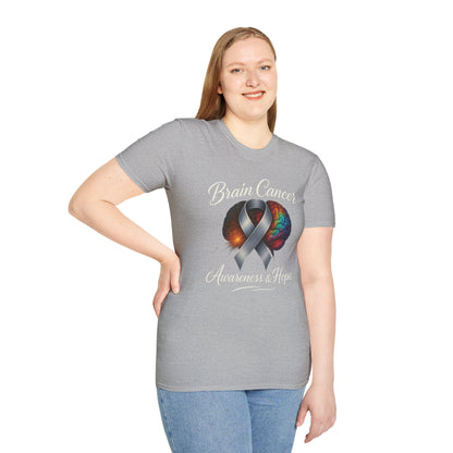Brain Cancer Awareness T-Shirt, Support Shirt, Unisex Graphic Tee, Hope and Awareness Gift, Cancer Support Apparel