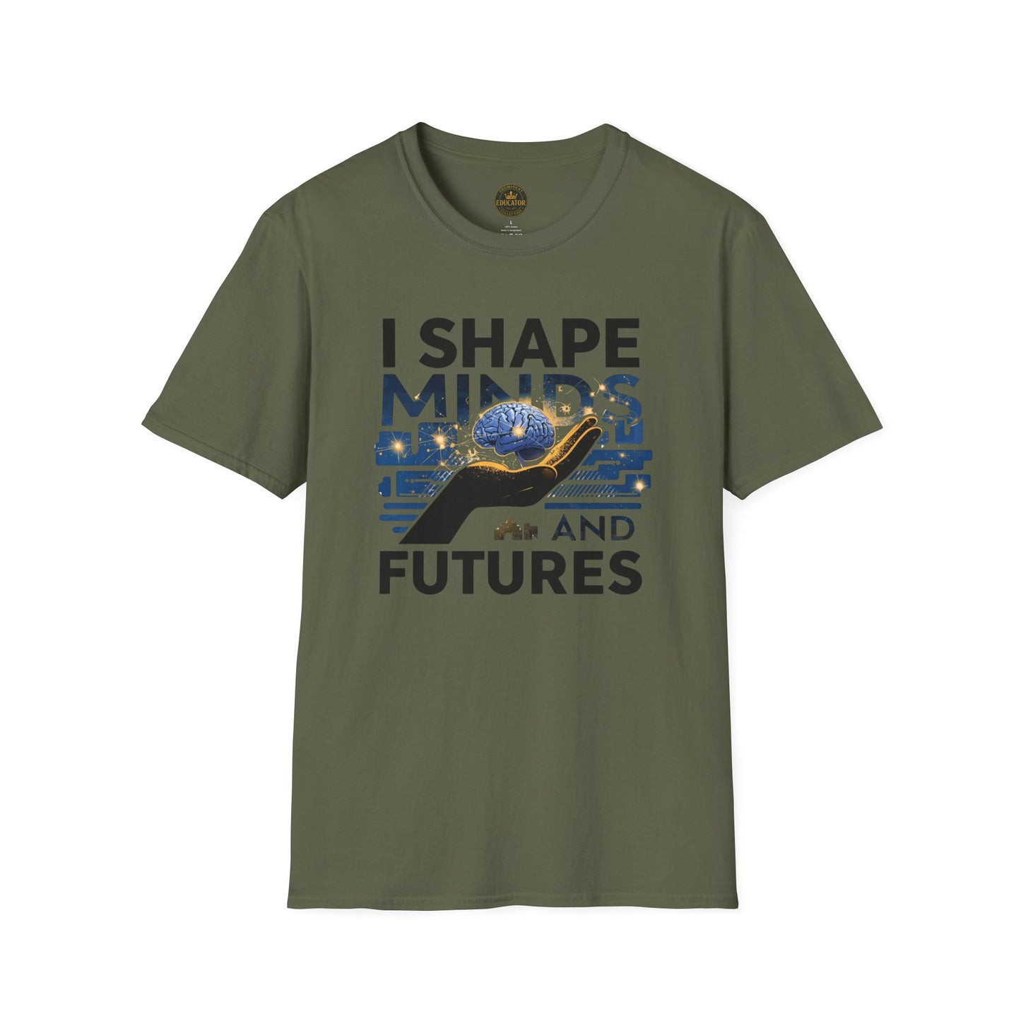 Prominent Educator Men - I Shape Minds and Futures Men - Teacher Tribute Tee