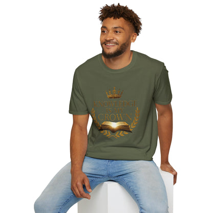Prominent Educator Men - Knowledge is my Crown - Teacher Tribute Tee