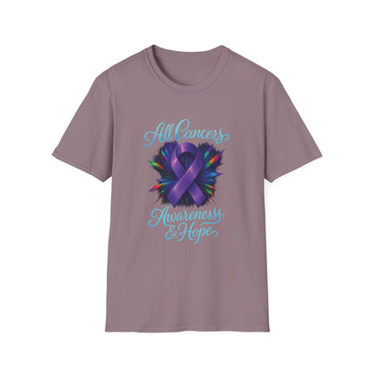 All Cancer Awareness T-Shirt, Support Shirt, Unisex Graphic Tee, Hope and Awareness Gift, Cancer Support Apparel