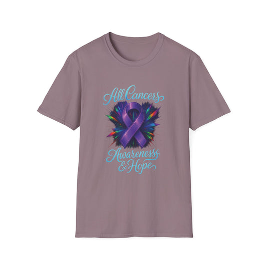 All Cancer Awareness T-Shirt, Support Shirt, Unisex Graphic Tee, Hope and Awareness Gift, Cancer Support Apparel