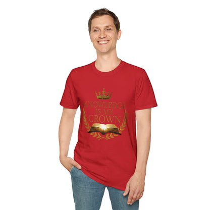 Prominent Educator Men - Knowledge is my Crown - Teacher Tribute Tee