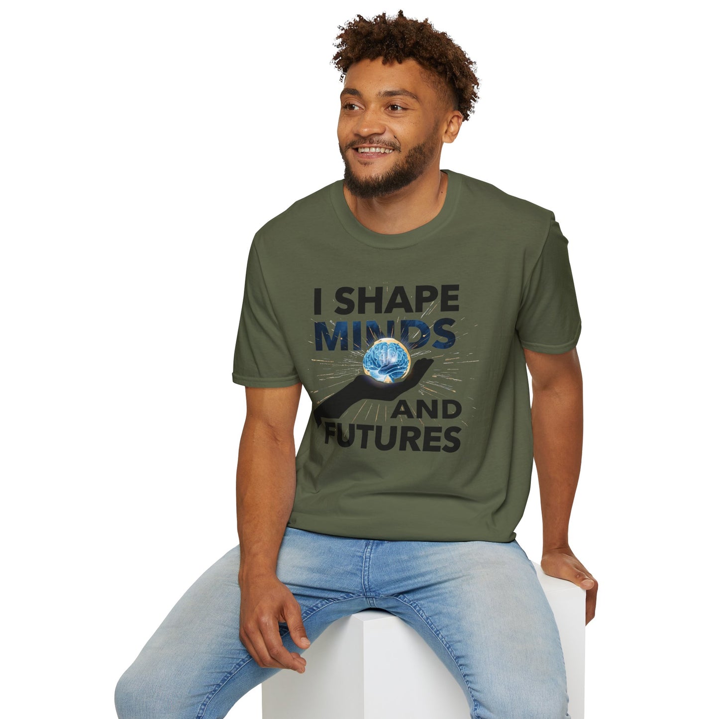 Prominent Educator Men - I Shape Minds and Futures Men - Teacher Tribute Tee