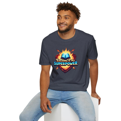 Prominent Educator Men - Teaching is my Superpower Men - Teacher Tribute Tee
