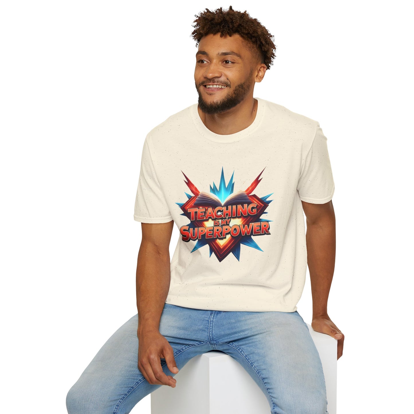 Teaching is my Superpower - Prominent Educator Men - Teacher Tribute Tee