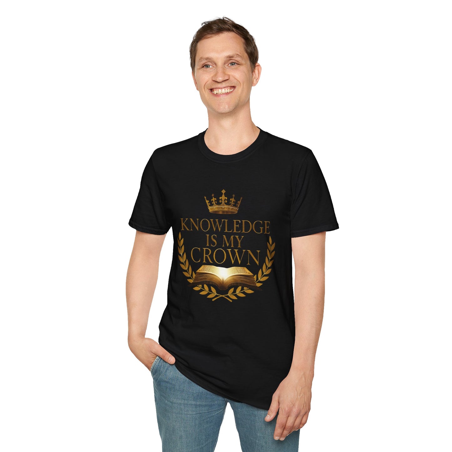 Prominent Educator Men - Knowledge is my Crown - Teacher Tribute Tee