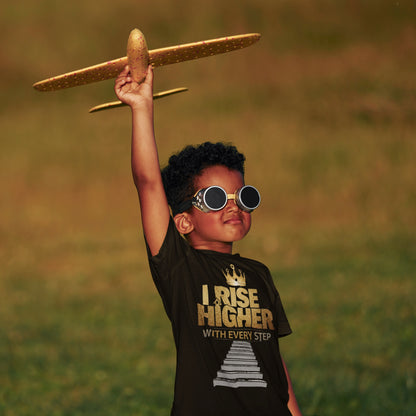 I Rise Higher with every Step Kids Tee - Prominent Prince Collection