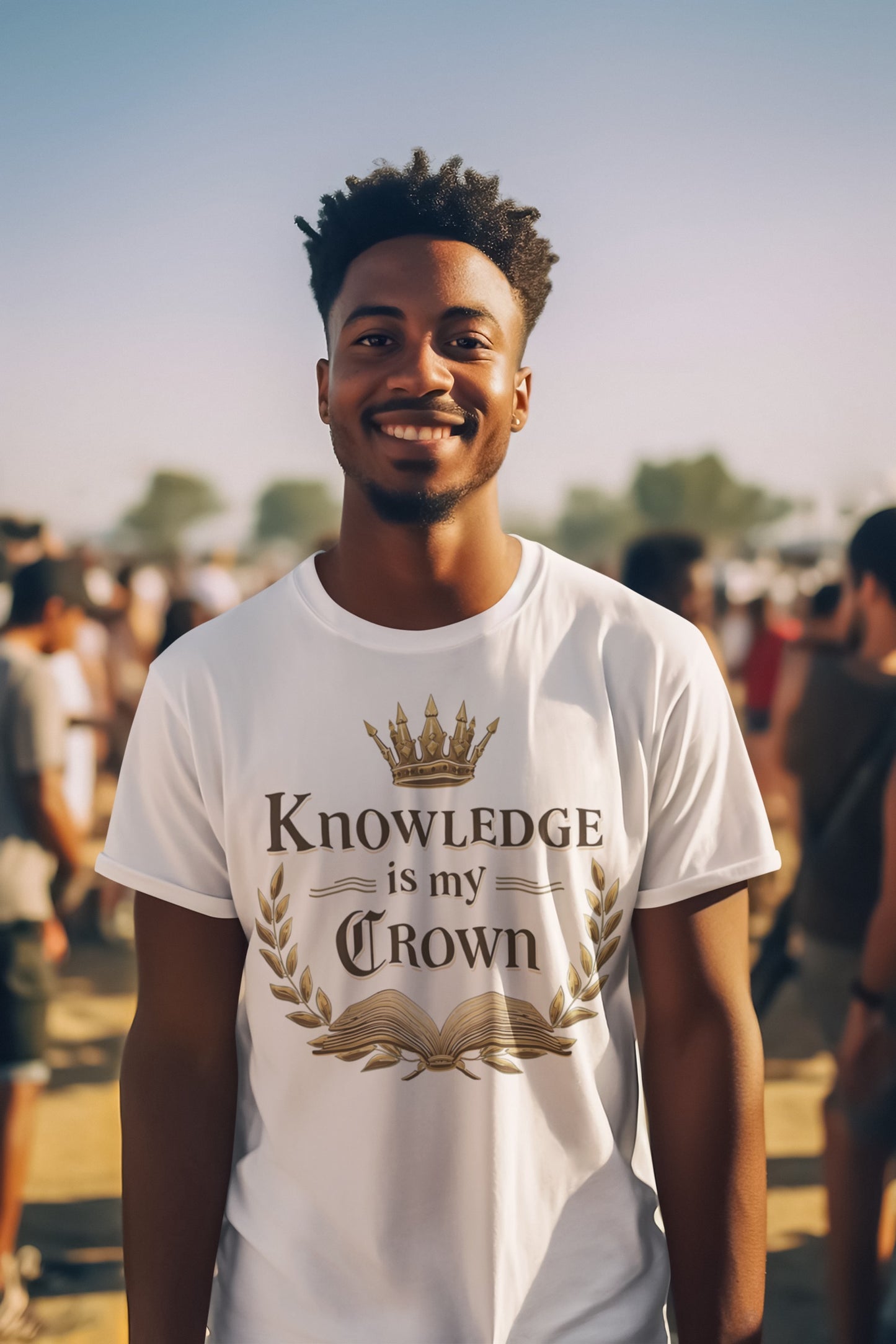 Prominent Educator Men - Knowledge is my Crown Men - Teacher Tribute Tee