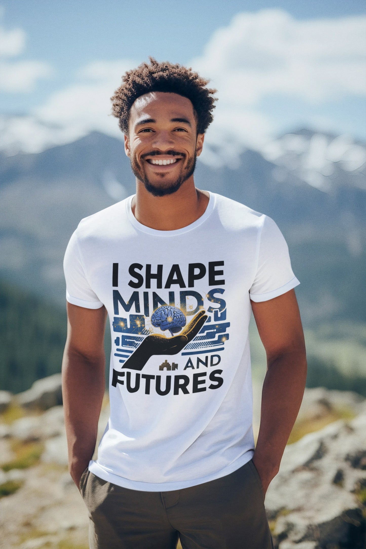 Prominent Educator Men - I Shape Minds and Futures Men - Teacher Tribute Tee