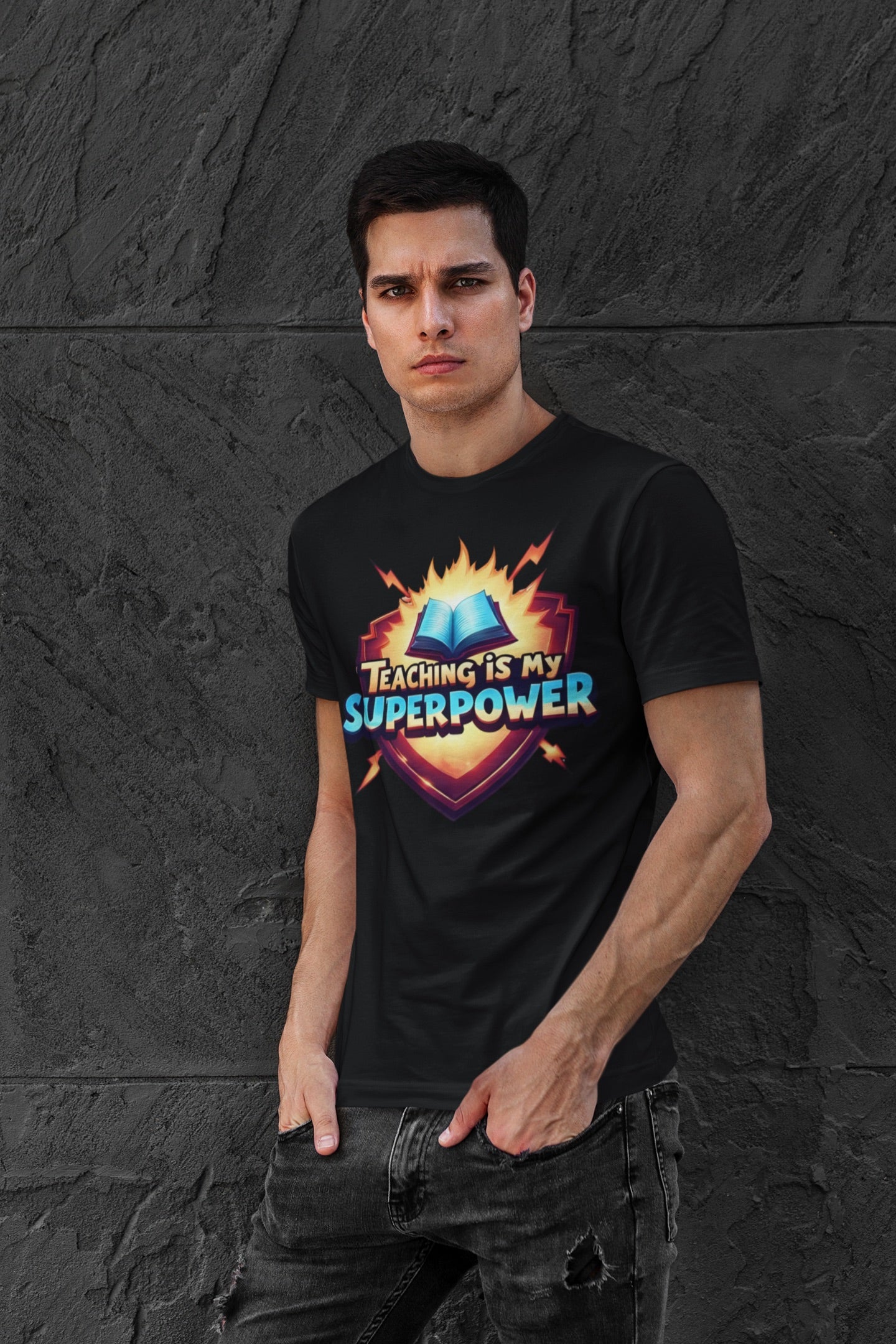 Prominent Educator Men - Teaching is my Superpower Men - Teacher Tribute Tee