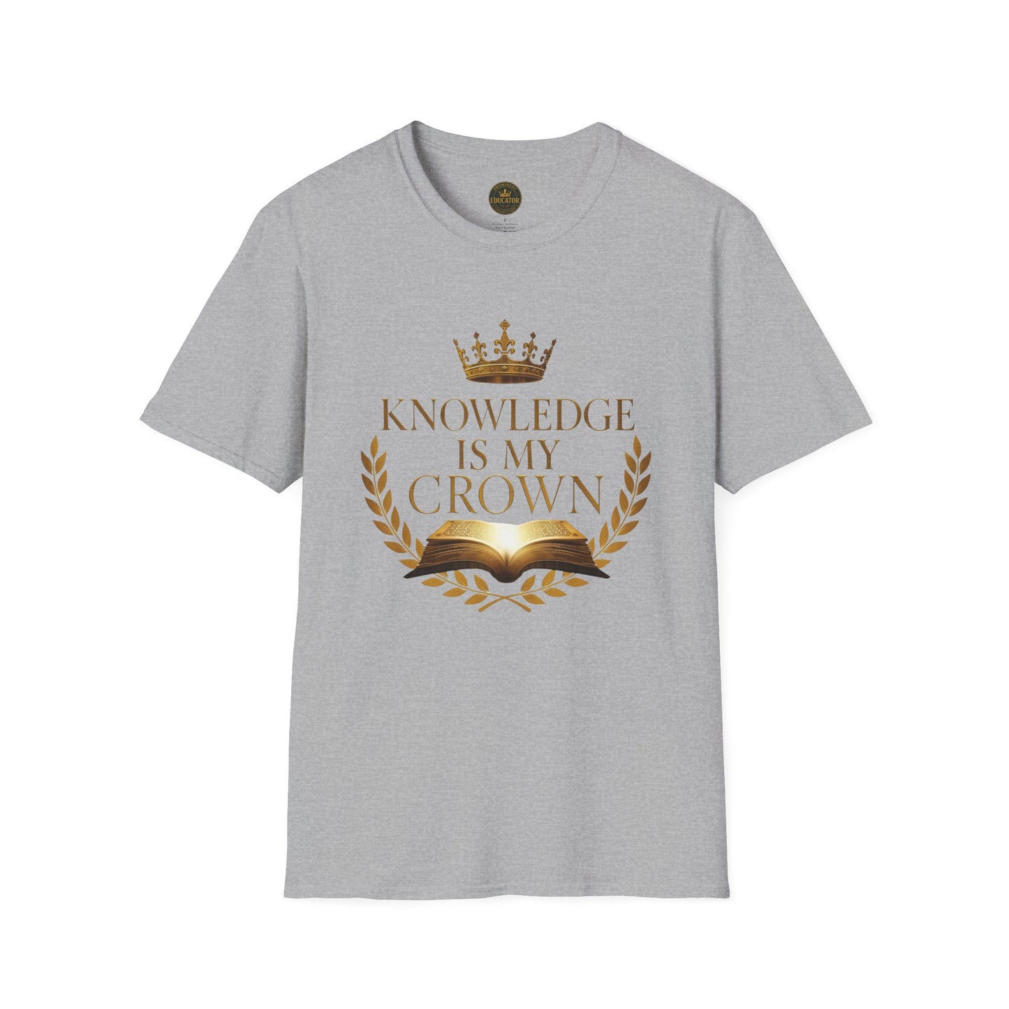 Prominent Educator Men - Knowledge is my Crown - Teacher Tribute Tee