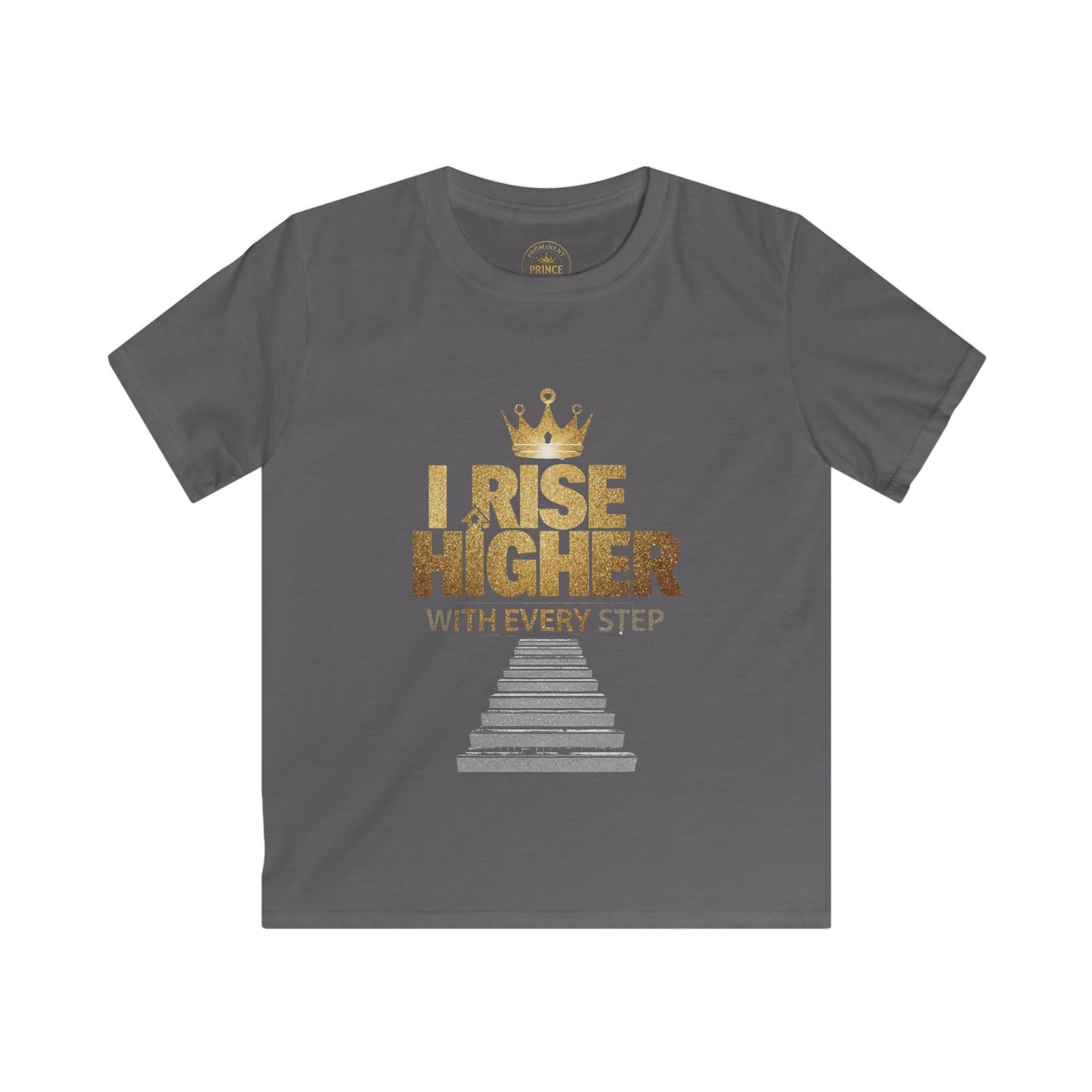 I Rise Higher with every Step Kids Tee - Prominent Prince Collection