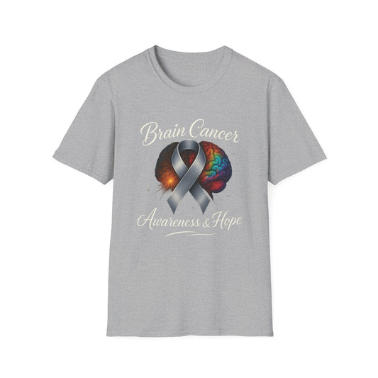 Brain Cancer Awareness T-Shirt, Support Shirt, Unisex Graphic Tee, Hope and Awareness Gift, Cancer Support Apparel