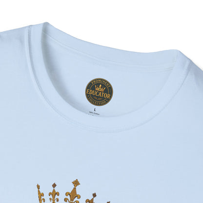 Prominent Educator Men - Knowledge is my Crown - Teacher Tribute Tee