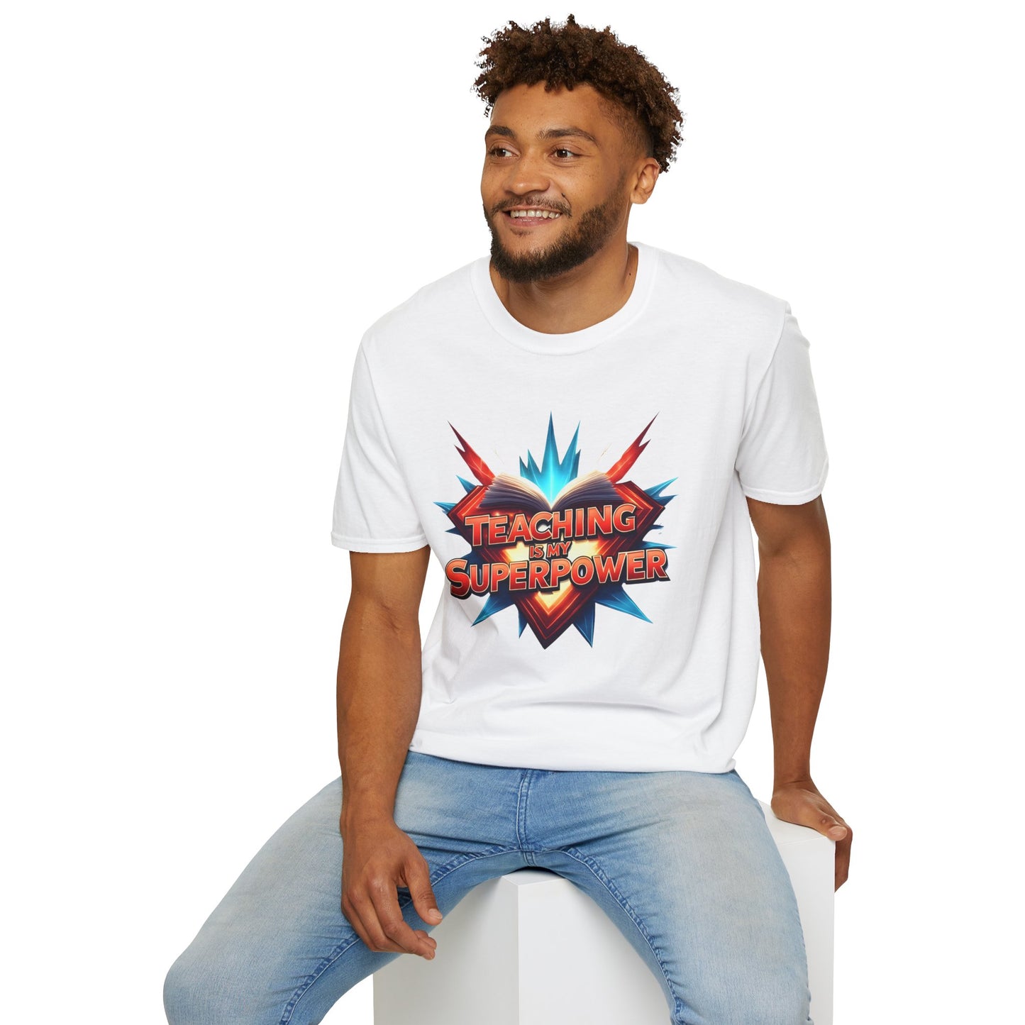 Teaching is my Superpower - Prominent Educator Men - Teacher Tribute Tee