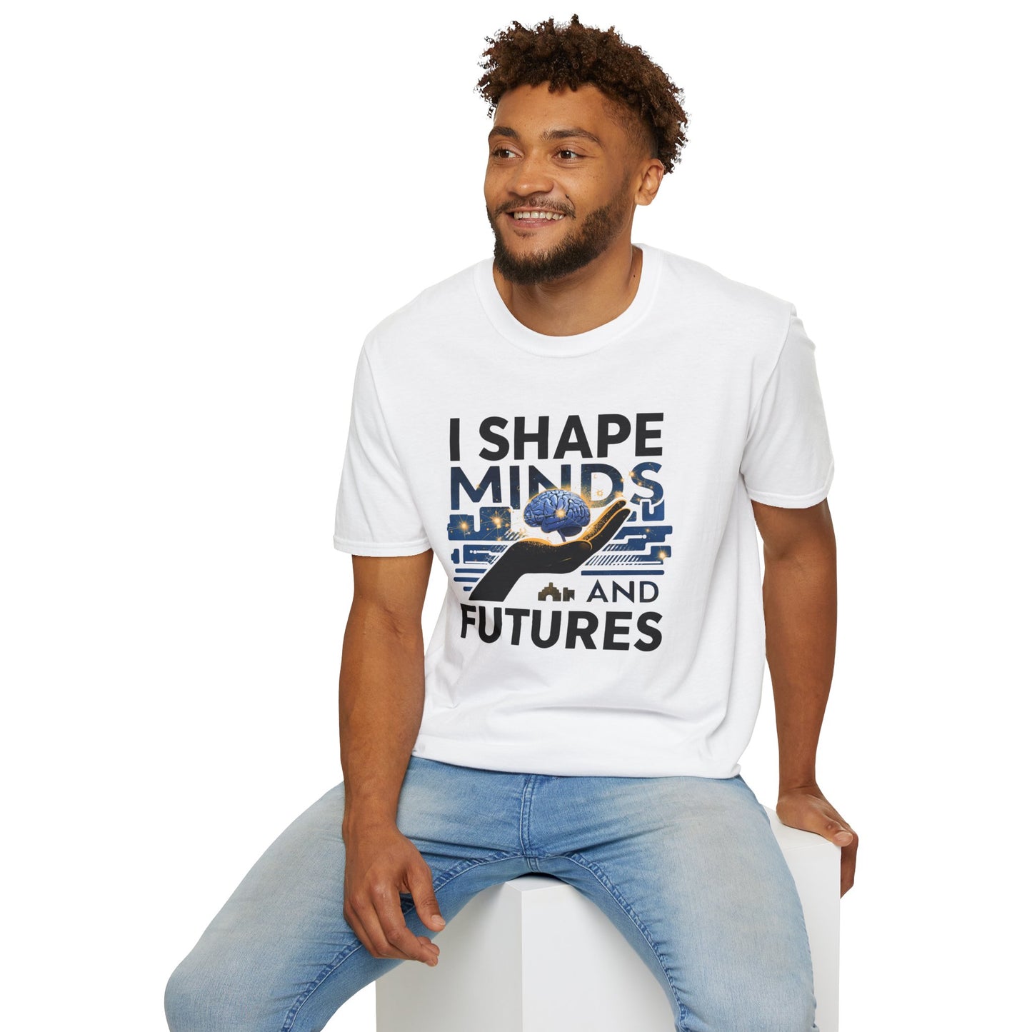 Prominent Educator Men - I Shape Minds and Futures Men - Teacher Tribute Tee