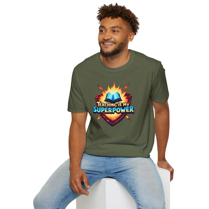 Prominent Educator Men - Teaching is my Superpower Men - Teacher Tribute Tee