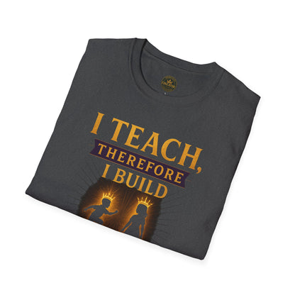 Prominent Educator Men I Teach Therefore I Build Kings and Queens Men - Teacher Tribute Tee