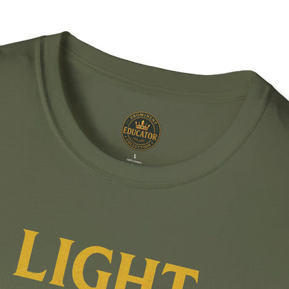 Prominent Educator Men - I Light the Path for Others to Rise Men - Teacher Tribute Tee