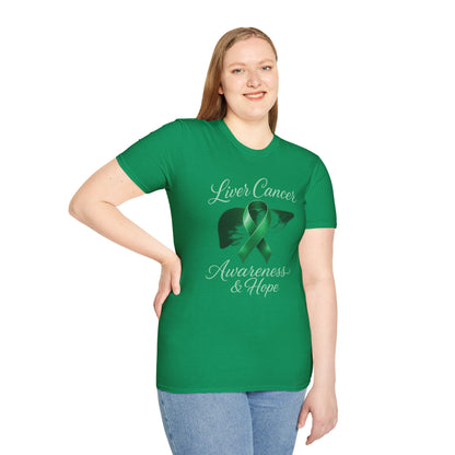 Liver Cancer Awareness T-Shirt, Support Shirt, Unisex Graphic Tee, Hope and Awareness Gift, Cancer Support Apparel