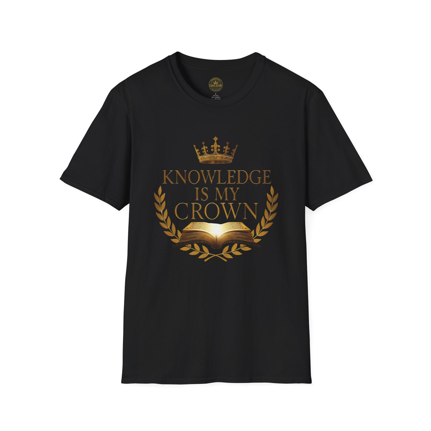 Prominent Educator Men - Knowledge is my Crown - Teacher Tribute Tee