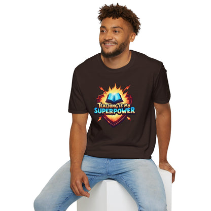 Prominent Educator Men - Teaching is my Superpower Men - Teacher Tribute Tee