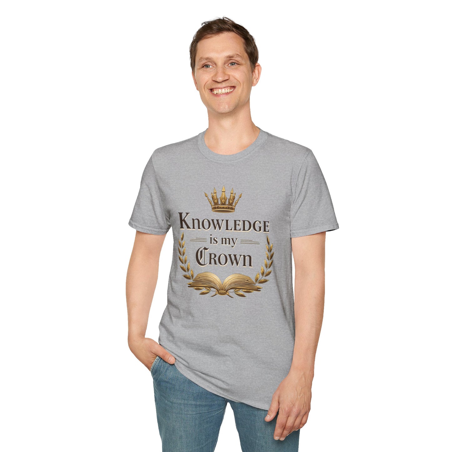 Prominent Educator Men - Knowledge is my Crown Men - Teacher Tribute Tee