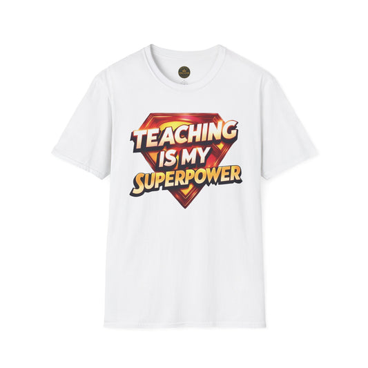 Prominent Educator Men Teaching is my Superpower - Teacher Tribute Tee