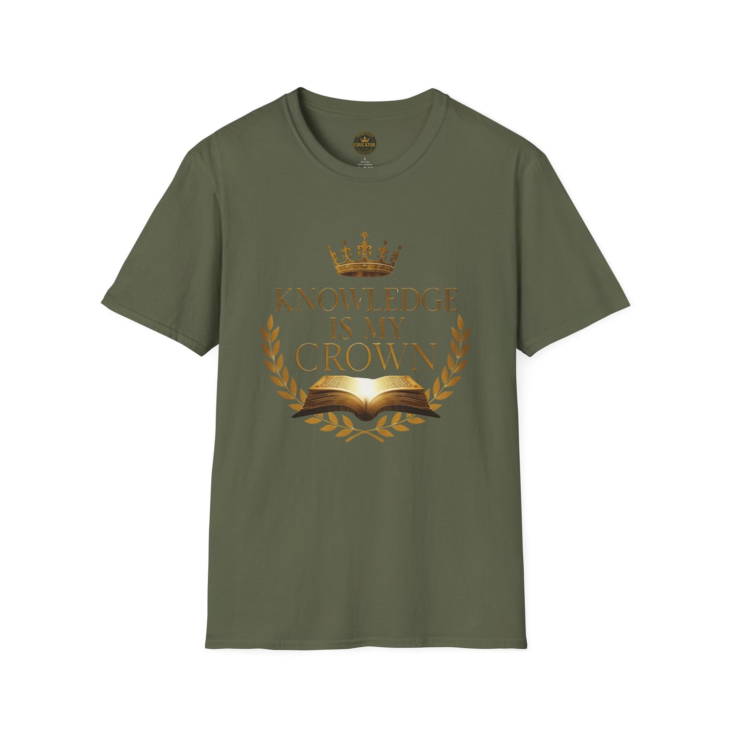 Prominent Educator Men - Knowledge is my Crown - Teacher Tribute Tee