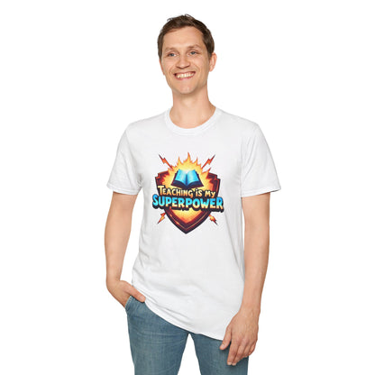 Prominent Educator Men - Teaching is my Superpower Men - Teacher Tribute Tee