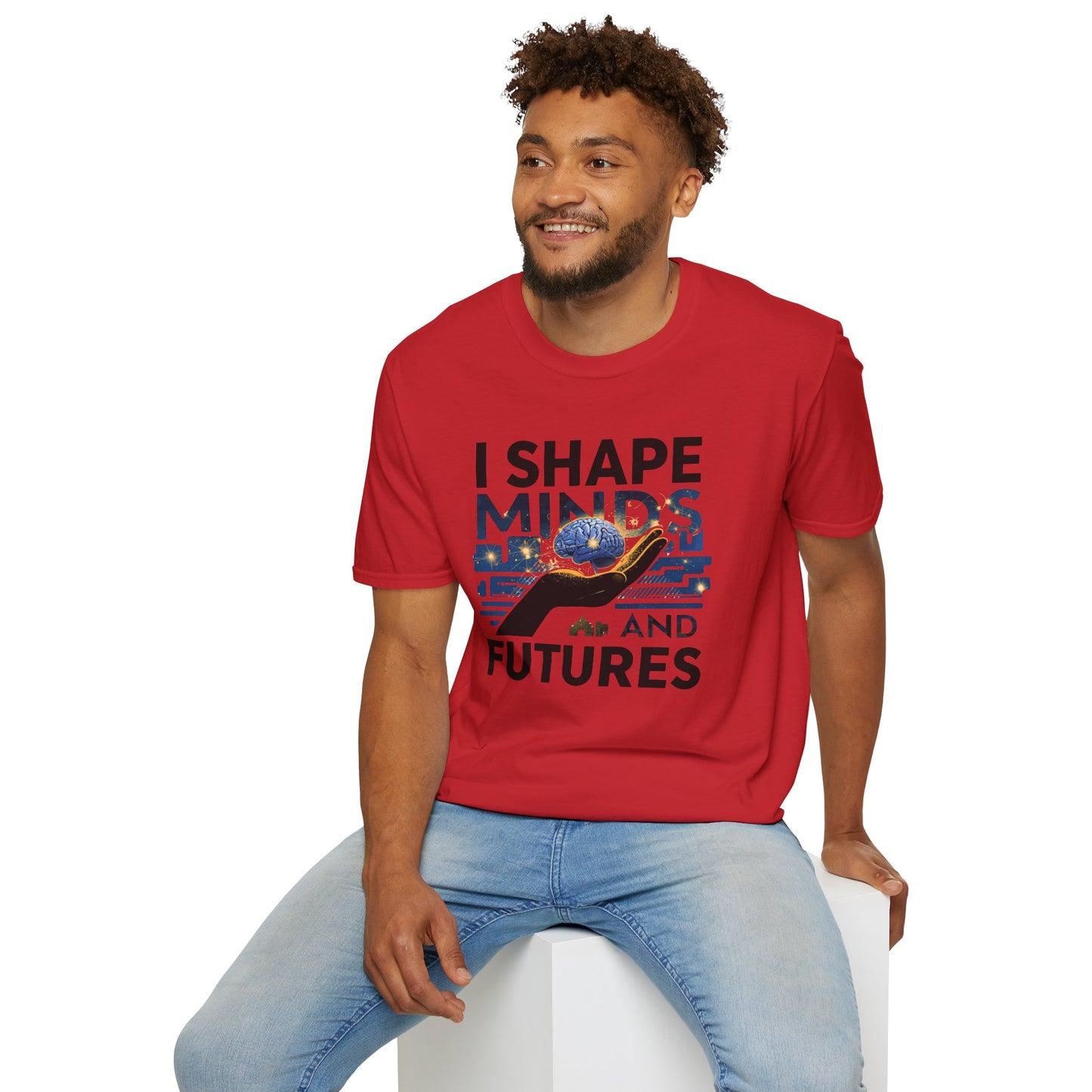 Prominent Educator Men - I Shape Minds and Futures Men - Teacher Tribute Tee